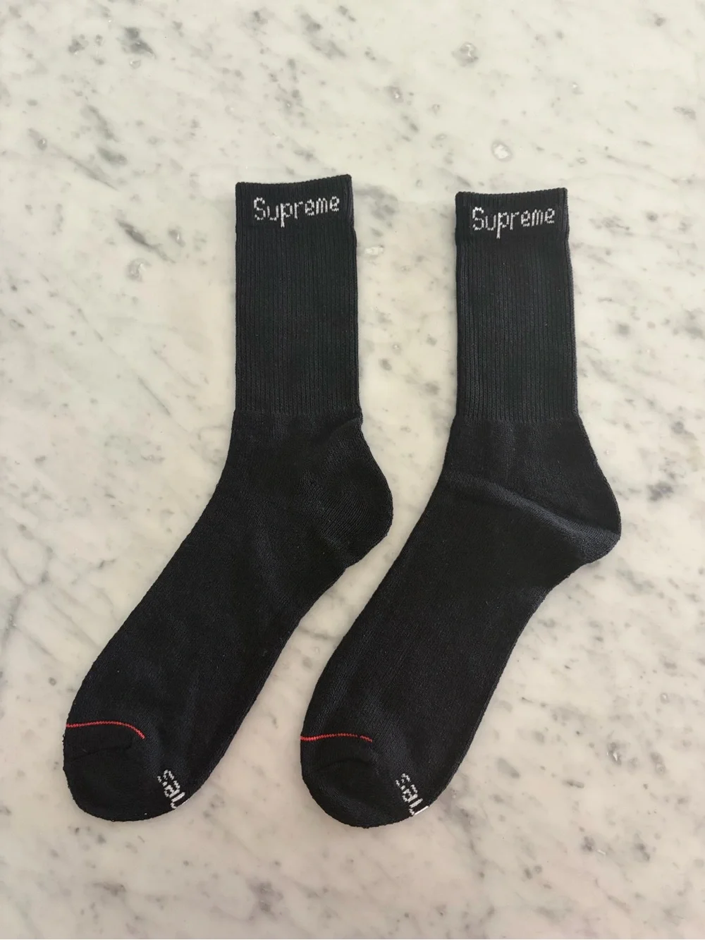 Supreme Black Athletic Crew Socks 1 Pair only